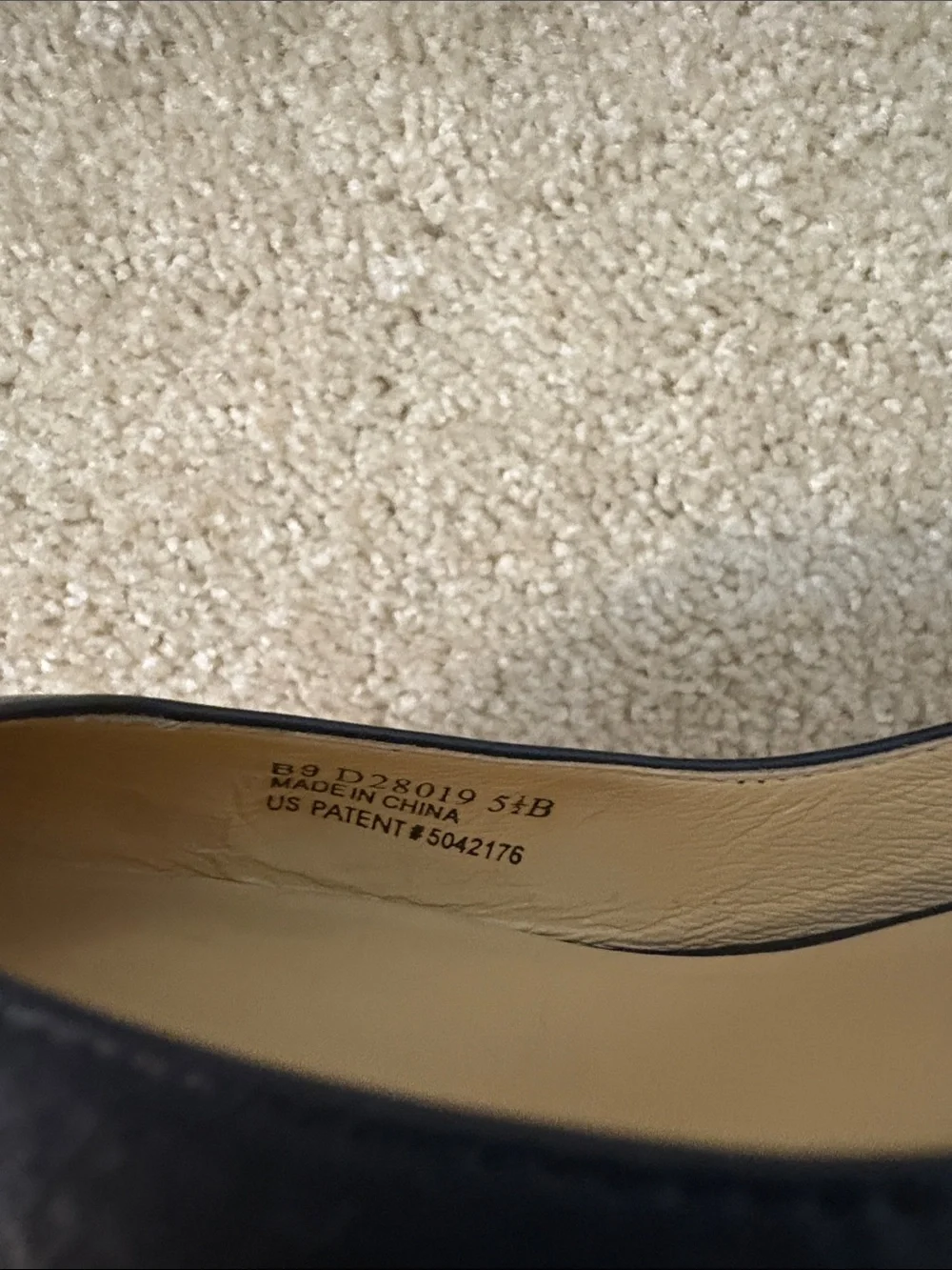 Cole Haan Navy Leather Square-Toe Pumps